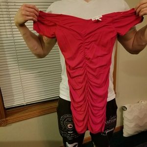 Red off the shoulder bodycon dress